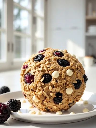 Buttery Blackberry Oatmeal Cookies With White Chocolate