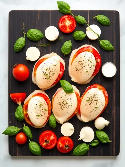 30-Minute One Pan Caprese Chicken - ingredients preparation