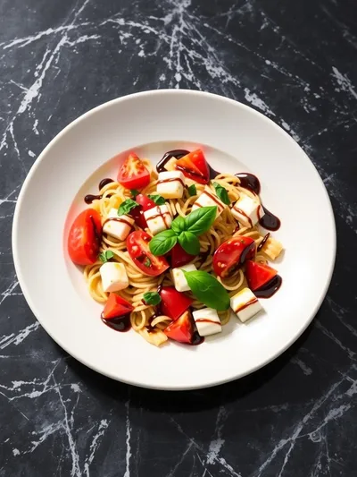 Caprese Pasta Salad - ready to serve