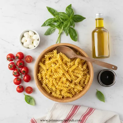 Caprese Pasta Salad – Fresh Italian Delight - cooking process