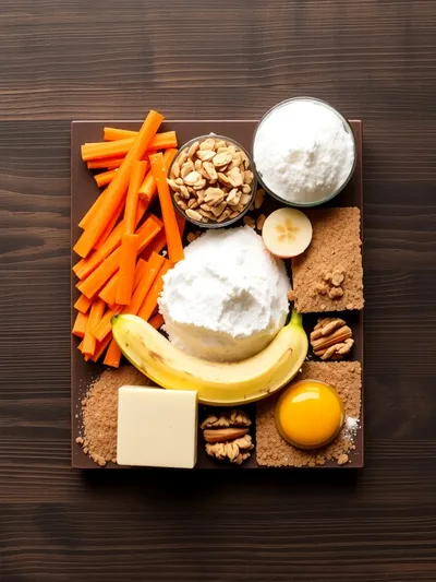 Carrot Cake Banana Bread - ingredients preparation