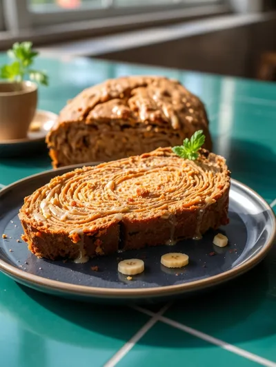 Carrot Cake Banana Bread - ready to serve