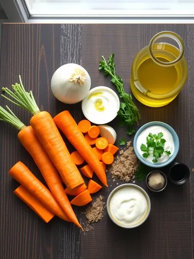 Carrot Soup Recipe - Easy Healthy Carrot Soup - ingredients preparation