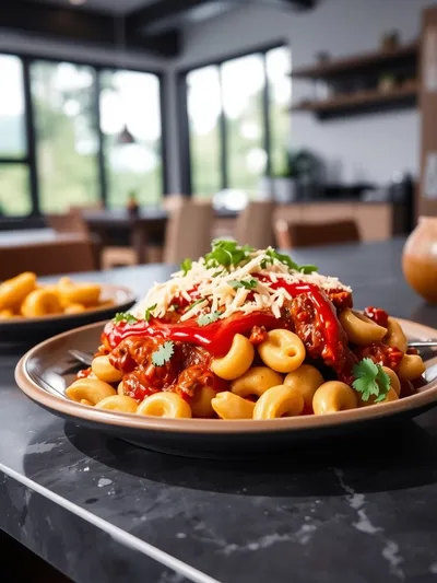 Cheesy Chili Mac – Easy One-Pot Comfort Food - cooking process