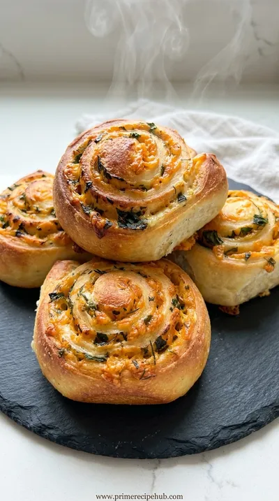 Cheesy Garlic Herb Sourdough Rolls