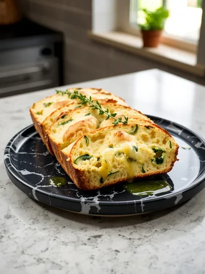 One Bowl Cheesy Zucchini Bread - ready to serve