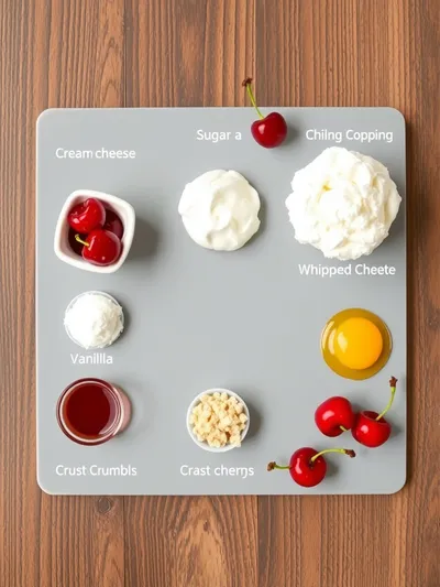 Cherry Cheesecake Fluff - ingredients preparation