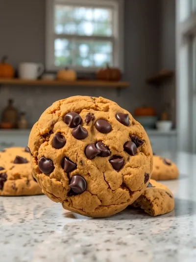 Chewy Pumpkin Chocolate Chip Cookies