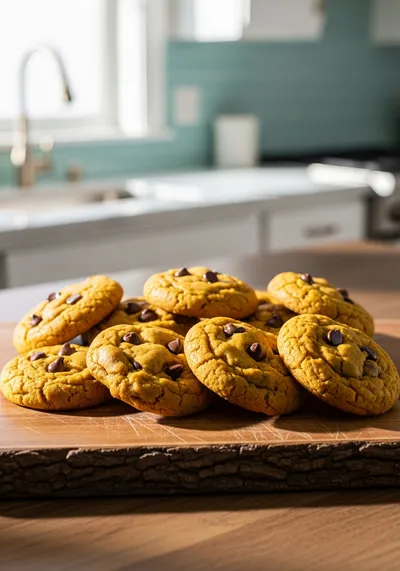 Chewy Pumpkin Chocolate Chip Cookies