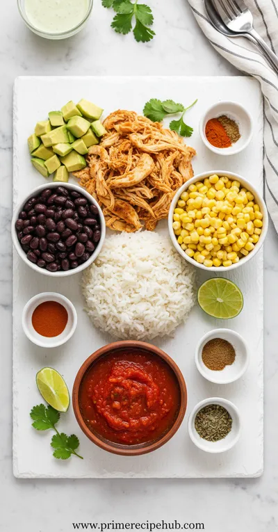 Chicken Burrito Bowl (Slow Cooker) - cooking process