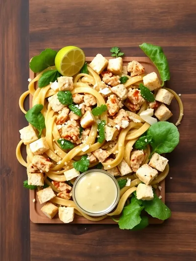 Chicken Caesar Pasta Salad – Ready in 30 Minutes - ingredients preparation