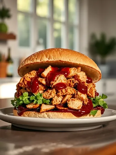 Chicken Chopped Sandwich with Alabama BBQ Sauce