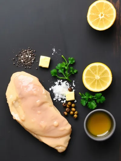 Chicken Piccata – Easy Lemon Butter Chicken - ingredients preparation