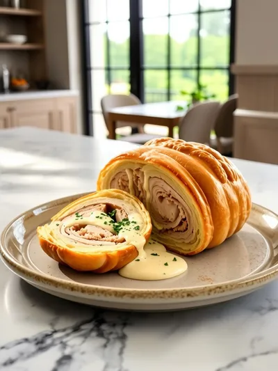 Irresistible Chicken Wellington With Dijon Cream Sauce - cooking process