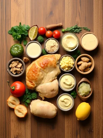 Irresistible Chicken Wellington With Dijon Cream Sauce - ingredients preparation