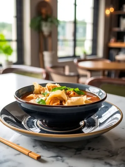 Chicken Wonton Soup – Homemade Recipe - ready to serve