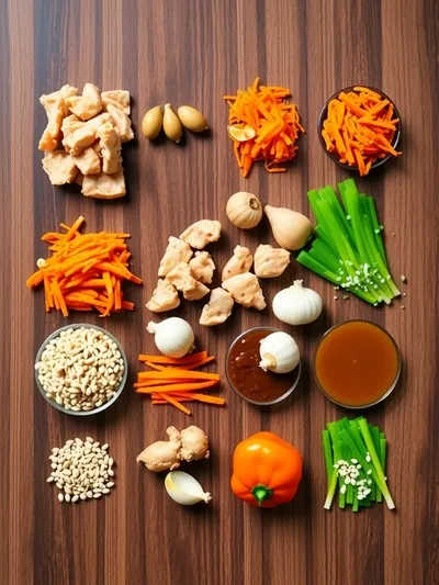Chinese Peanut Butter Chicken – Easy Sweet & Savory - ingredients preparation