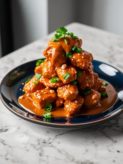 Chinese Peanut Butter Chicken – Easy Sweet & Savory - ready to serve
