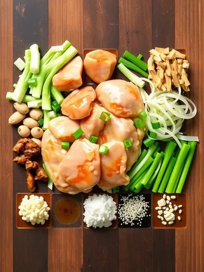 Chinese Scallion Chicken – Easy Budget Dinner - ingredients preparation