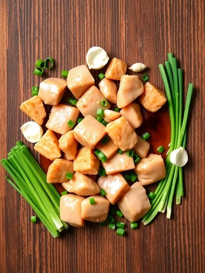Chinese Scallion Chicken - Easy Budget Dinner - ingredients preparation