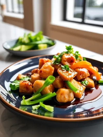 Chinese Scallion Chicken - Easy Budget Dinner - ready to serve
