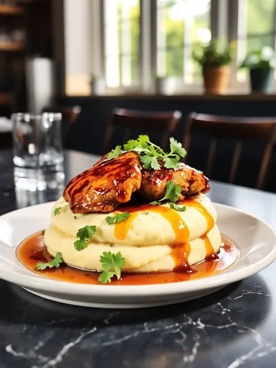 Chipotle Honey Chicken Thighs & Smoked Gouda Mashed Potatoes - ready to serve