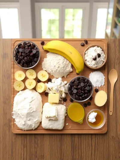Chocolate Chip Banana Bread - ingredients preparation