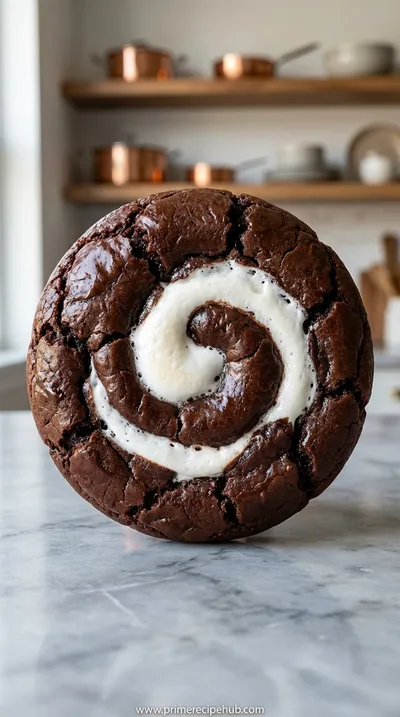 Chocolate Marshmallow Swirl Cookies