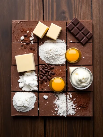 Chocolate Mousse Brownies – Creamy Decadent Dessert - ingredients preparation