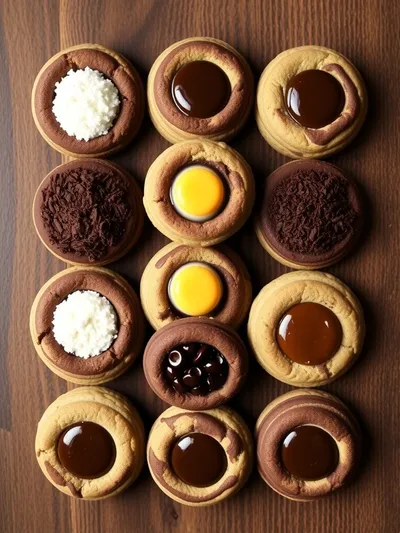 Chocolate Thumbprint Cookies - ingredients preparation