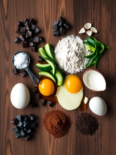 Best Chocolate Zucchini Cake - ingredients preparation
