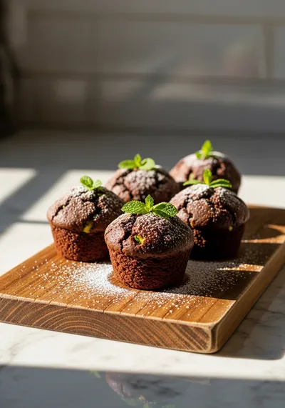 Chocolate Zucchini Muffins – Healthy & Moist