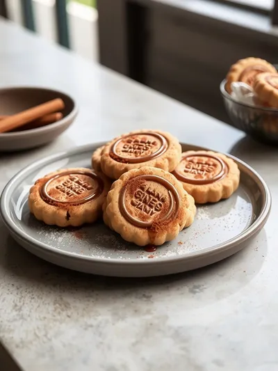 Cinnamon Brown Sugar Stamped Cookies - cooking process