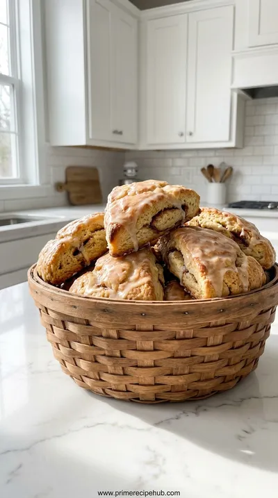 Cinnamon Roll Sourdough Discard Scones