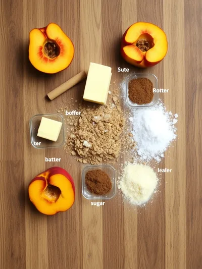 Cinnamon Sugar Baked Peaches - ingredients preparation