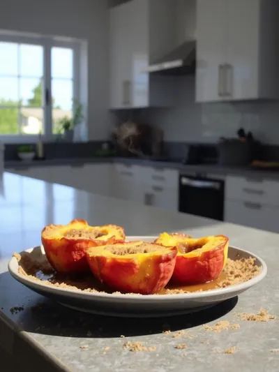 Cinnamon Sugar Baked Peaches