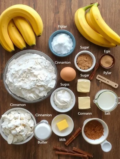 Cinnamon Swirl Banana Bread – Perfect for Brunch - ingredients preparation