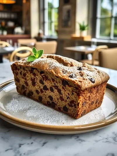 Classic Chocolate Chip Banana Bread - ready to serve
