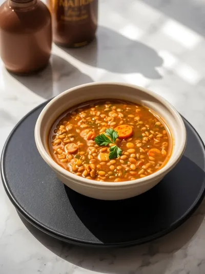 Classic Lentil Soup - ready to serve