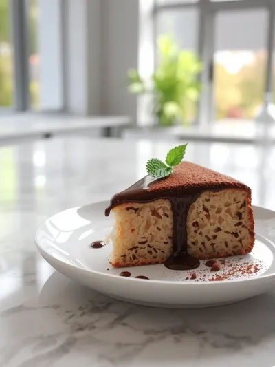 Cocoa and Nutella Yeast Cake - cooking process