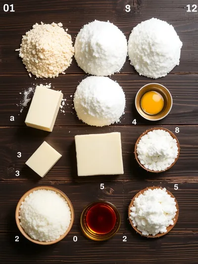 Grandma's Coconut Pound Cake - ingredients preparation