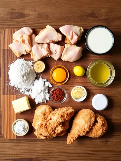 Country Fried Chicken Recipe - ingredients preparation