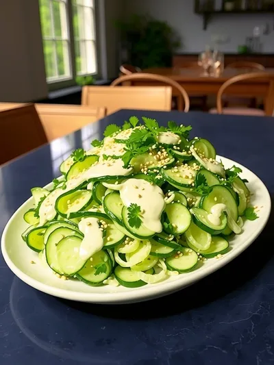 Creamy Asian Cucumber Salad - cooking process