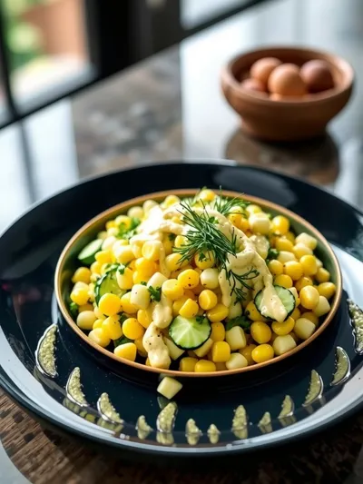 Creamy Corn Cucumber Salad – You’ll Crave Daily - ready to serve