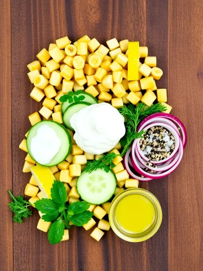 Creamy Corn Cucumber Salad – You’ll Crave Daily - ingredients preparation