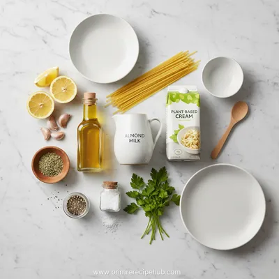 Creamy Lemon Garlic Pasta – 25-Minute Vegan Recipe - cooking process