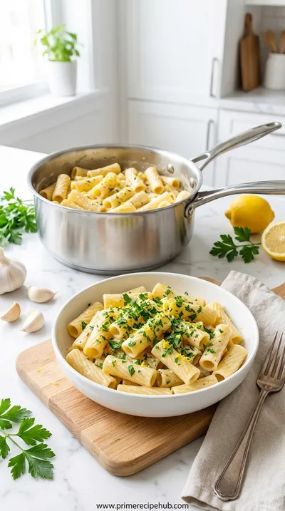 Creamy Lemon Garlic Pasta – 25-Minute Vegan Recipe