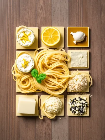 Creamy Lemon Ricotta Pasta – Bright Comforting Dinner - ingredients preparation