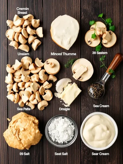 Creamy Mushroom Chicken - ingredients preparation