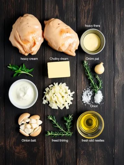 Creamy Oven Baked Chicken Thighs - ingredients preparation